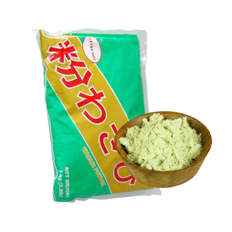 Czysty proszek wasabi 10kg karton suszony parą japońska odmiana Hokkaido proszek z chrzanu wasabi