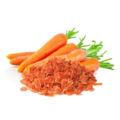 Suszone chipsy marchewkowe pomarańczowo-czerwone o niskiej zawartości cukru