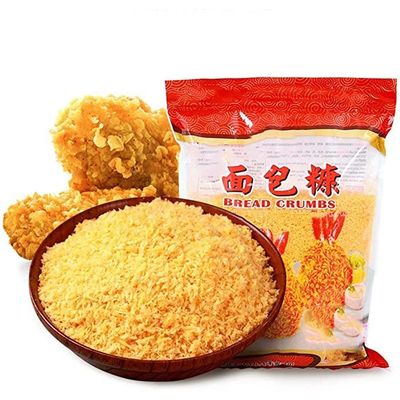 Żółta panierka panko 4-5 mm w kształcie igły z certyfikatem HACCP do żywności smażonej