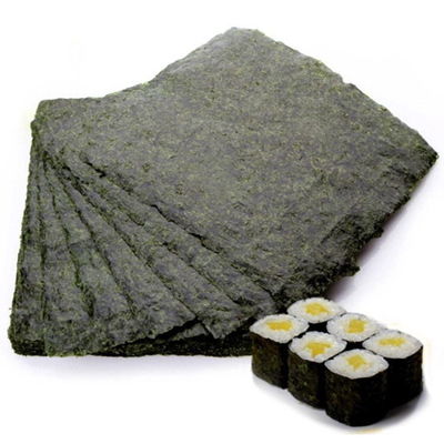 Ciemnozielone sushi Nori Pieczone wodorosty Nori 100 kartek